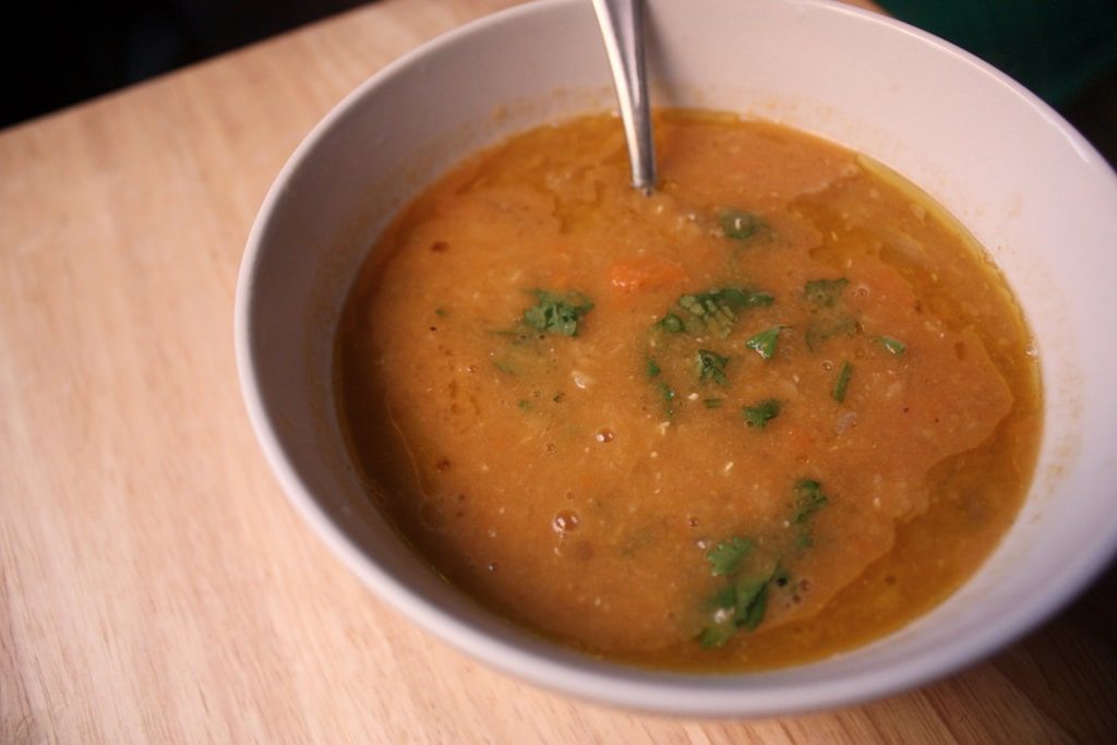 vegan turkish Red lentil soup