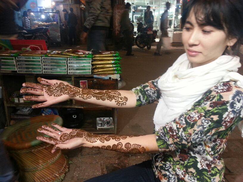 Aidana Mehendi holiday in India